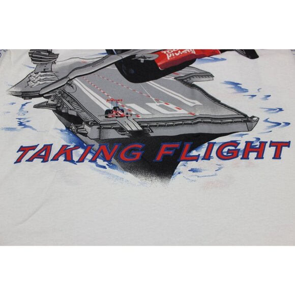 NHRA vintage 90s Kenny Bernstein Signed Bud King Aircraft Carrier AOP Shirt XL - Picture 12 of 14